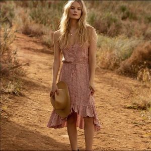 Rails High-Low Frida Dress, Rose Spotted, Size Small